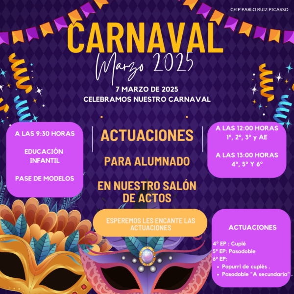 🎭 Carnaval Sostenible en el CEIP Pablo Ruiz Picasso